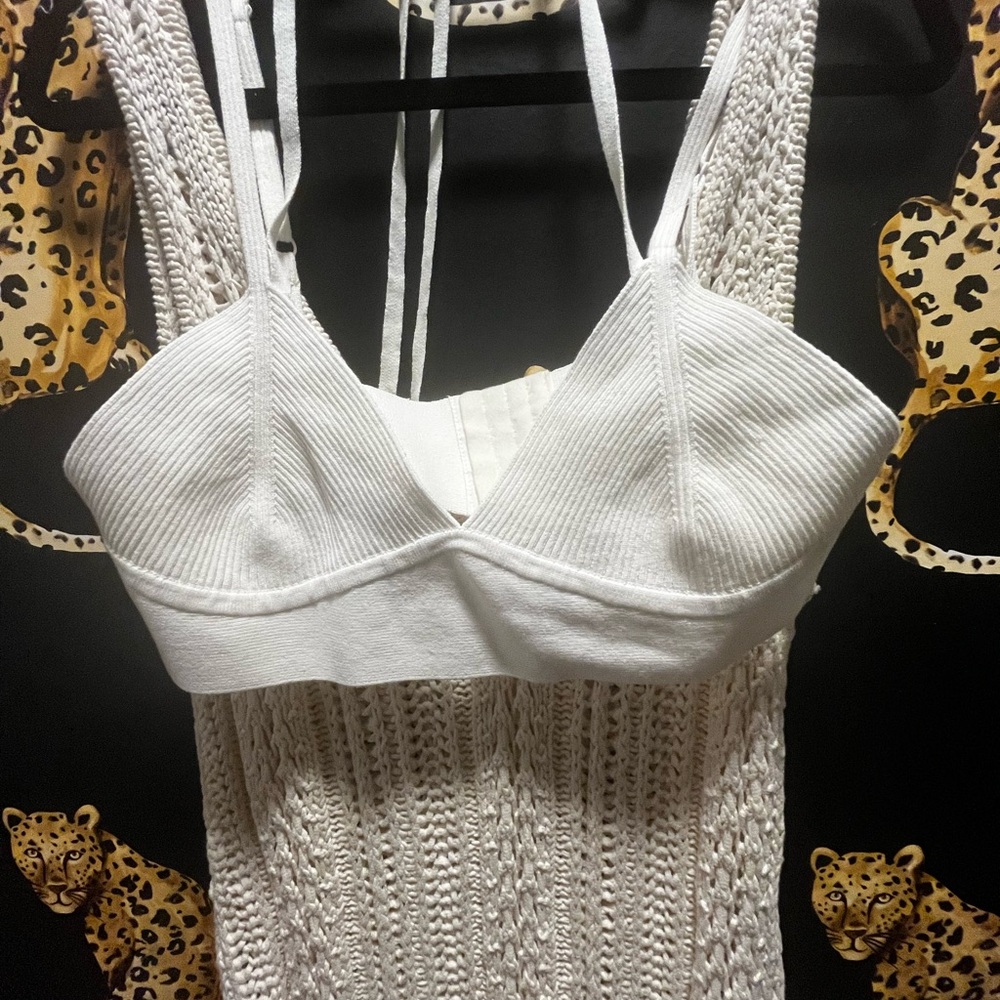 Jonathan Simkhai Cream Crochet Dress - Picture 8 of 10